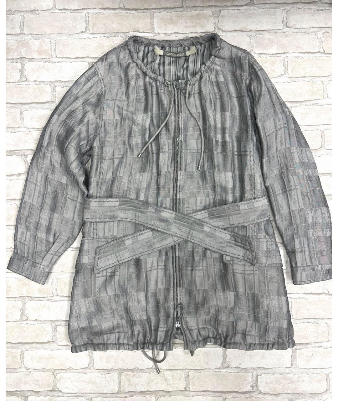 GIORGIO ARMANI Серая льняная куртка, фото 7