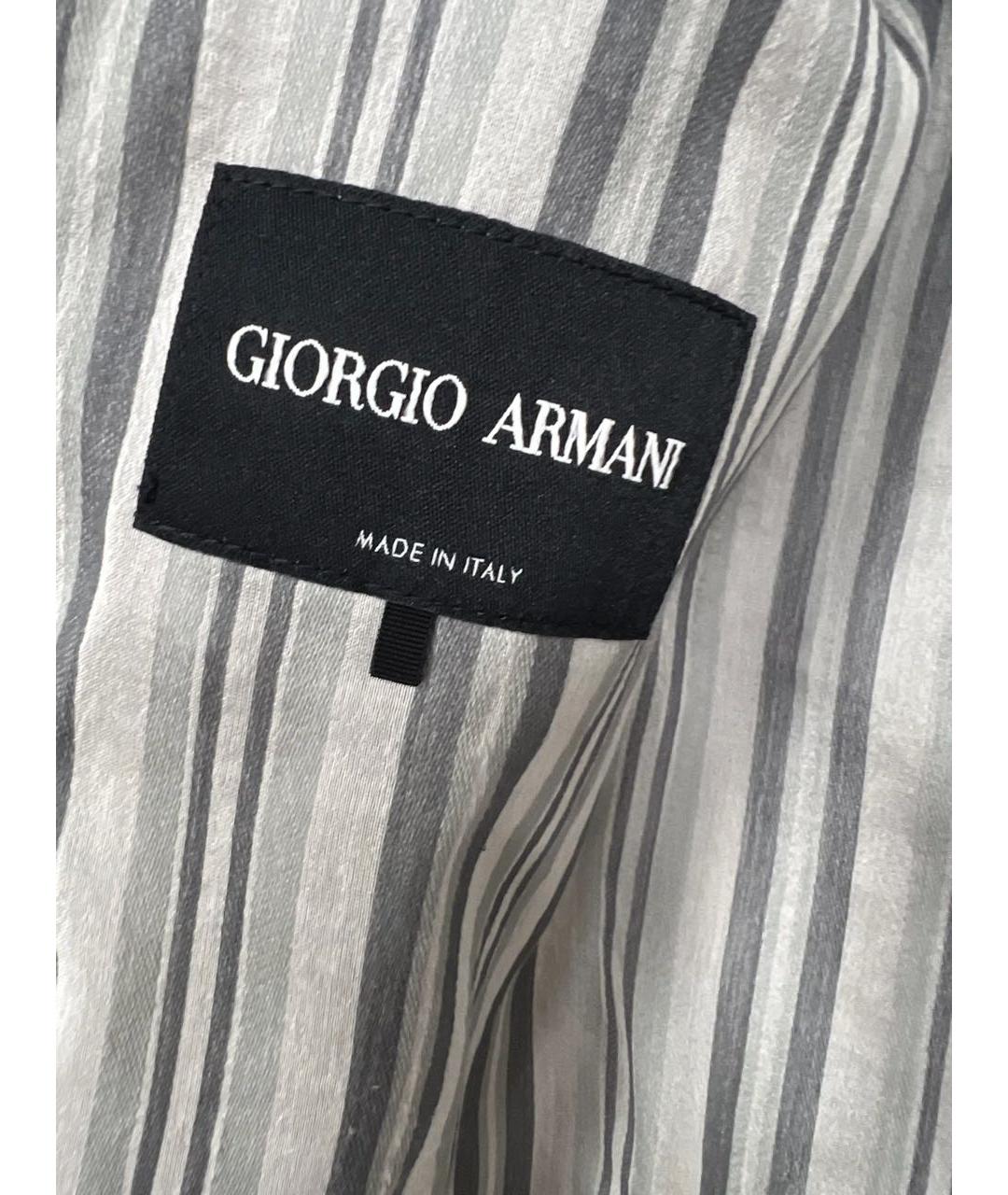 GIORGIO ARMANI Серая льняная куртка, фото 4