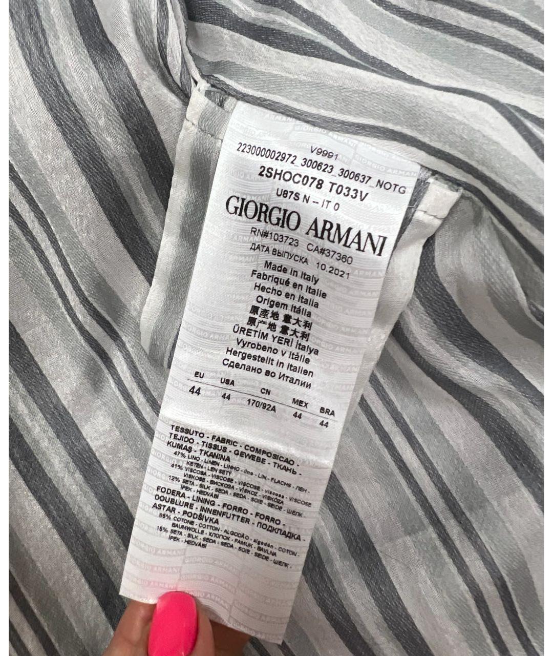 GIORGIO ARMANI Серая льняная куртка, фото 6