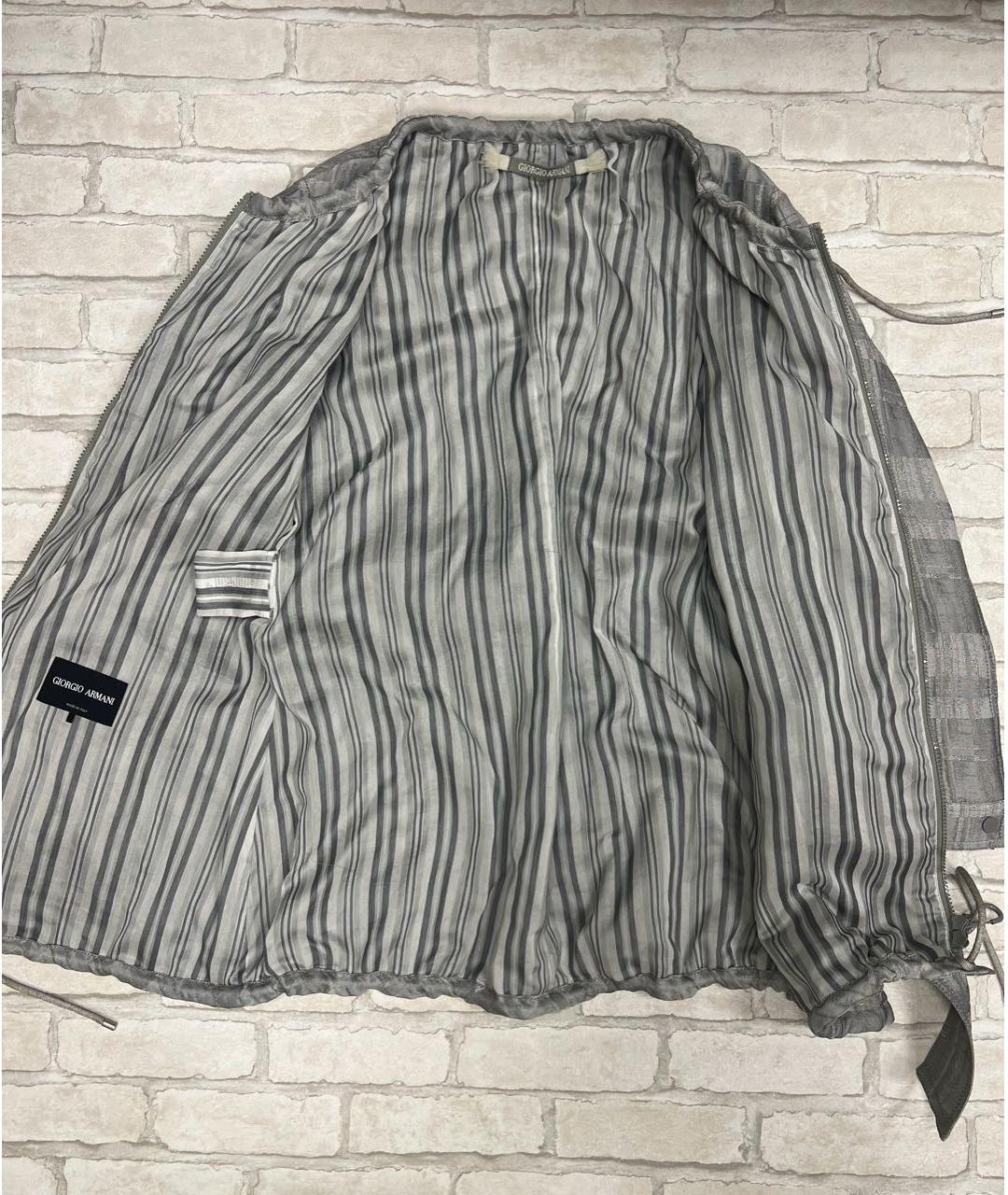 GIORGIO ARMANI Серая льняная куртка, фото 5