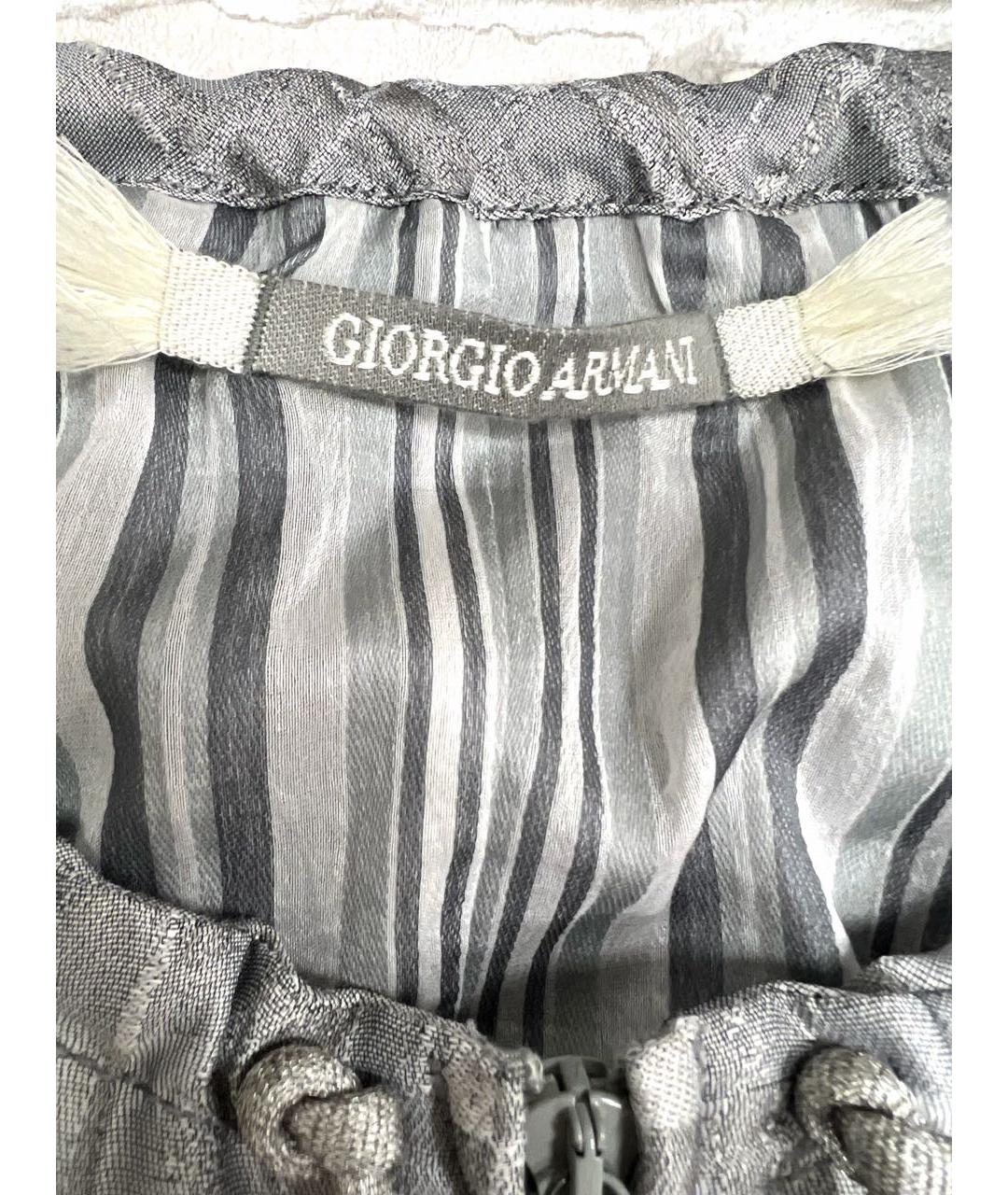 GIORGIO ARMANI Серая льняная куртка, фото 3