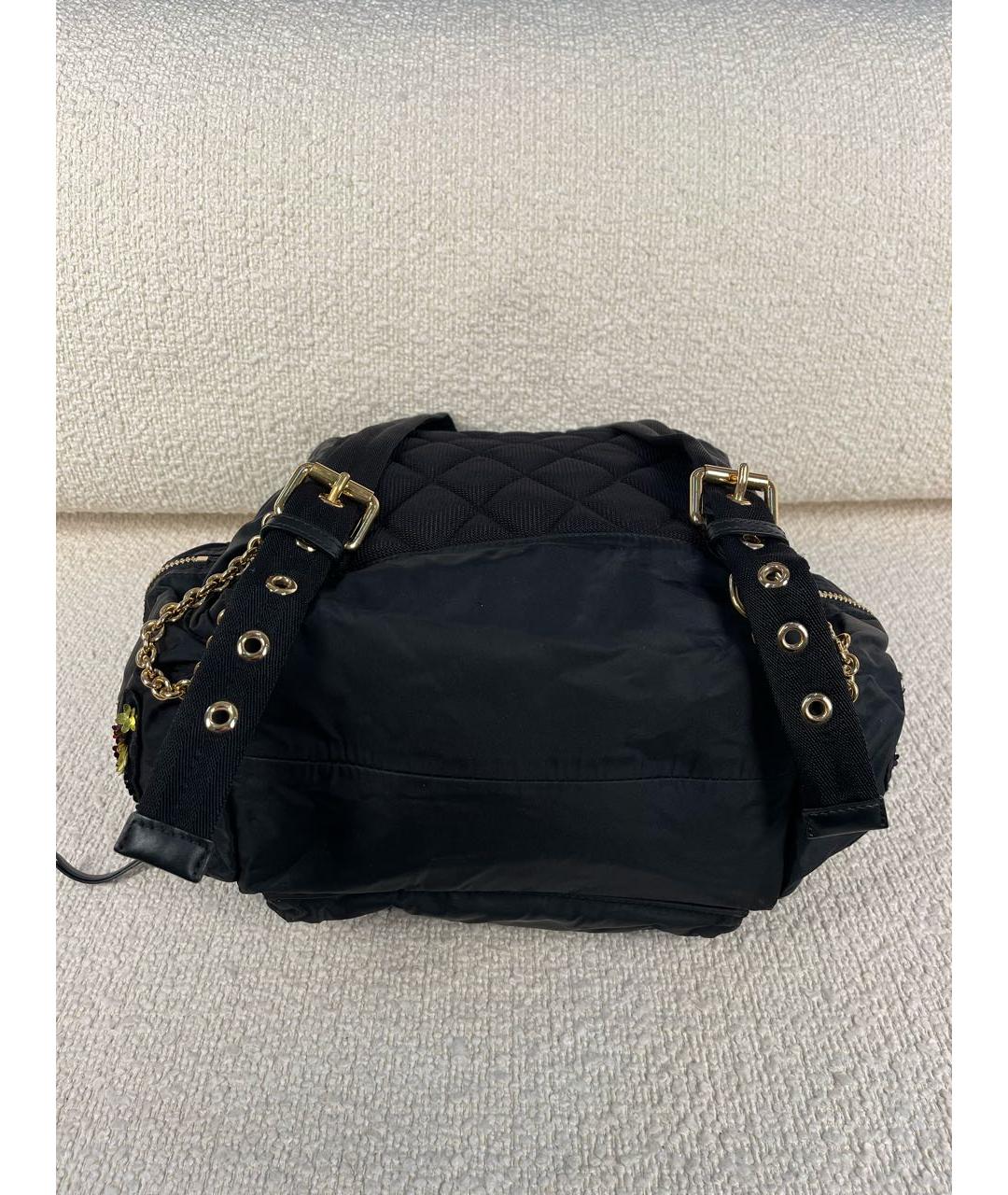 BURBERRY Черный синтетический рюкзак, фото 6