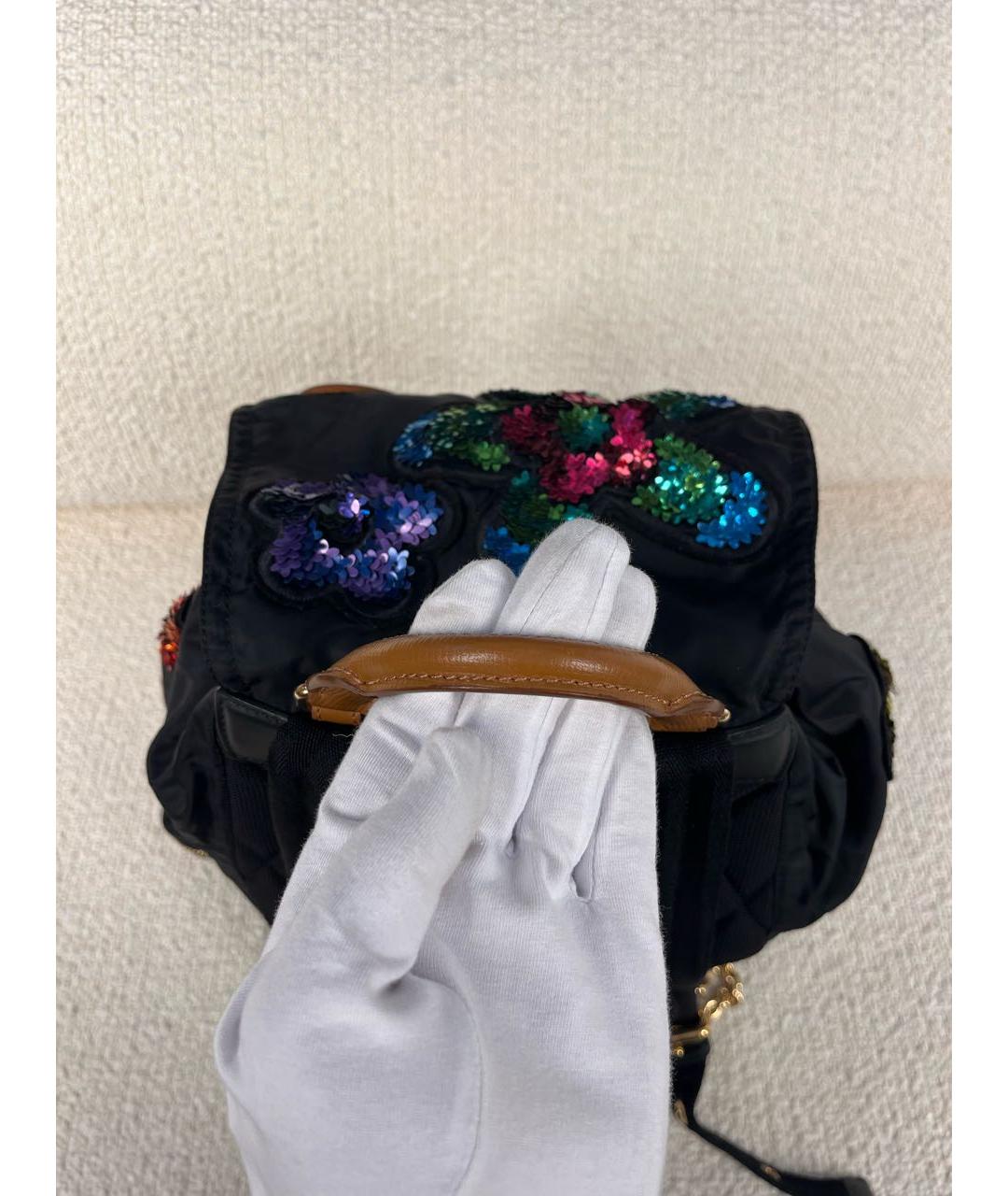 BURBERRY Черный синтетический рюкзак, фото 7