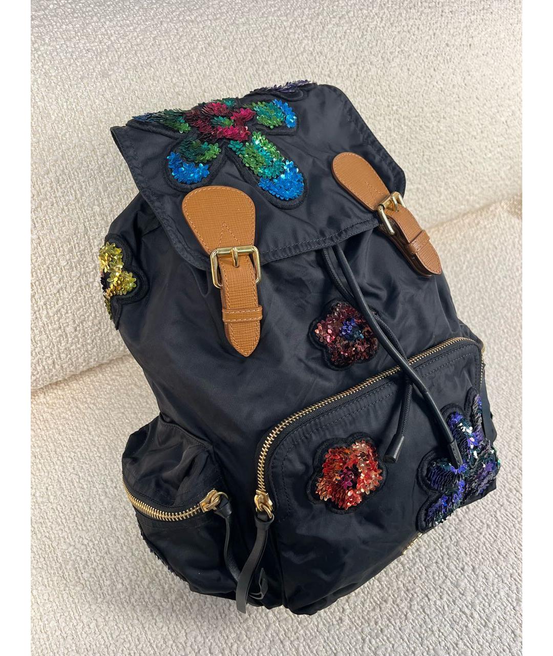 BURBERRY Черный синтетический рюкзак, фото 2