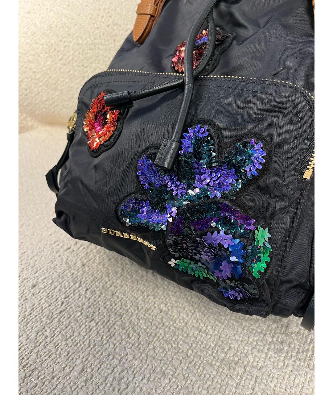 BURBERRY Черный синтетический рюкзак, фото 8