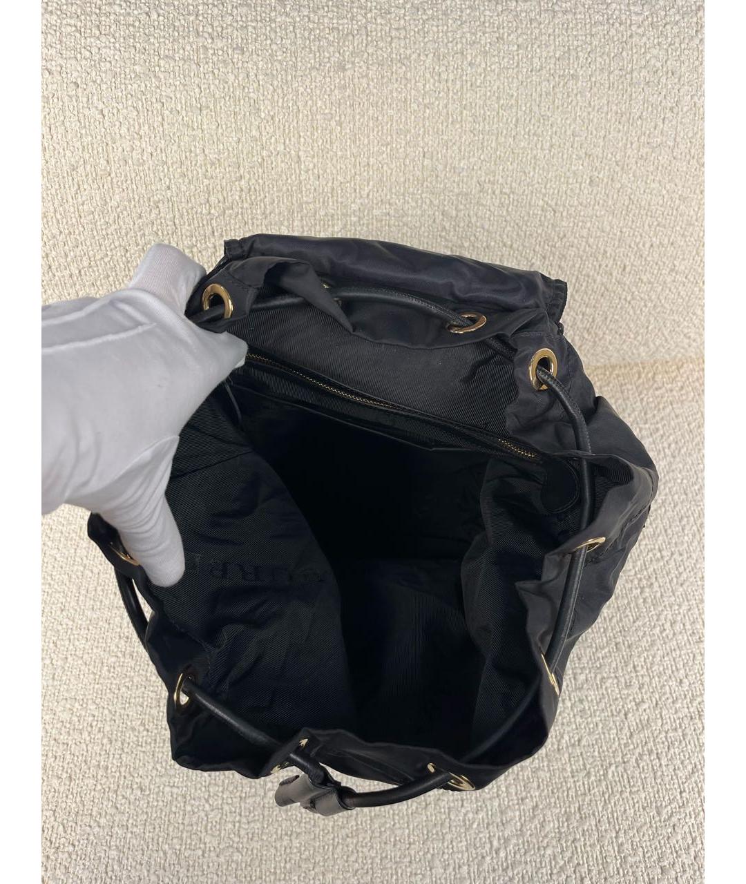 BURBERRY Черный синтетический рюкзак, фото 4