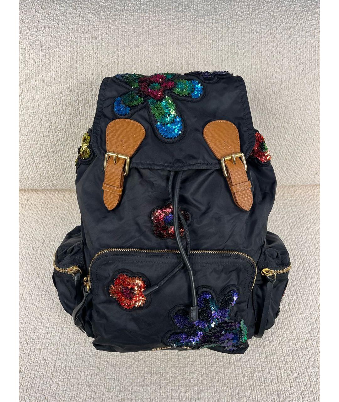 BURBERRY Черный синтетический рюкзак, фото 9