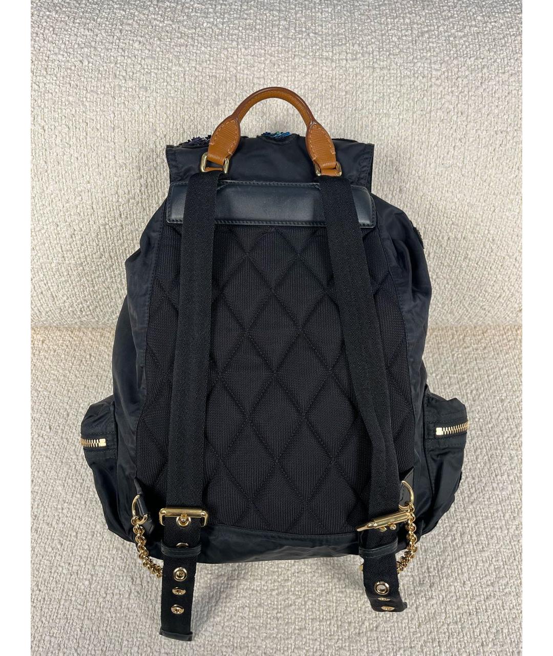 BURBERRY Черный синтетический рюкзак, фото 3