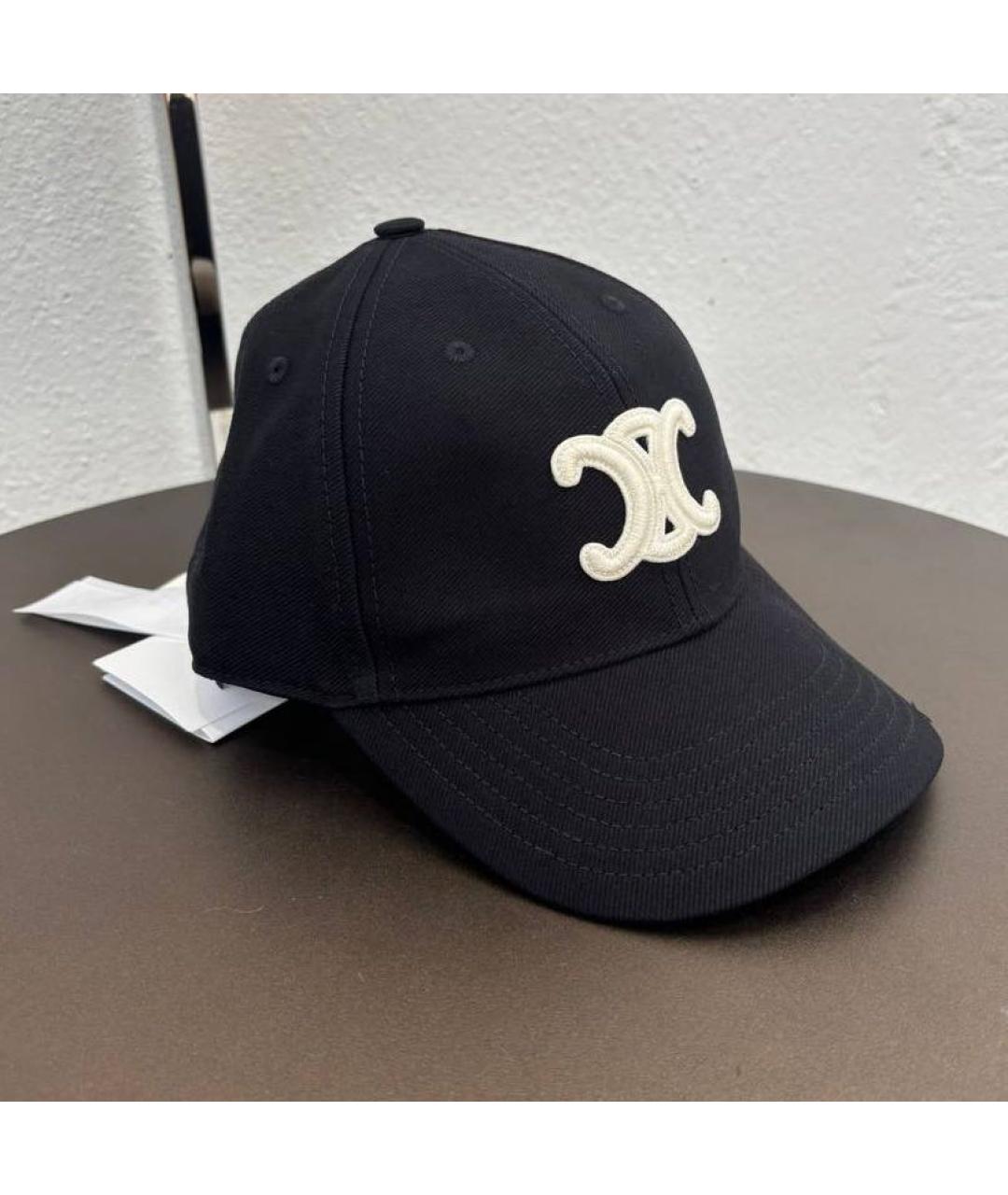 CELINE Черная хлопковая кепка, фото 5