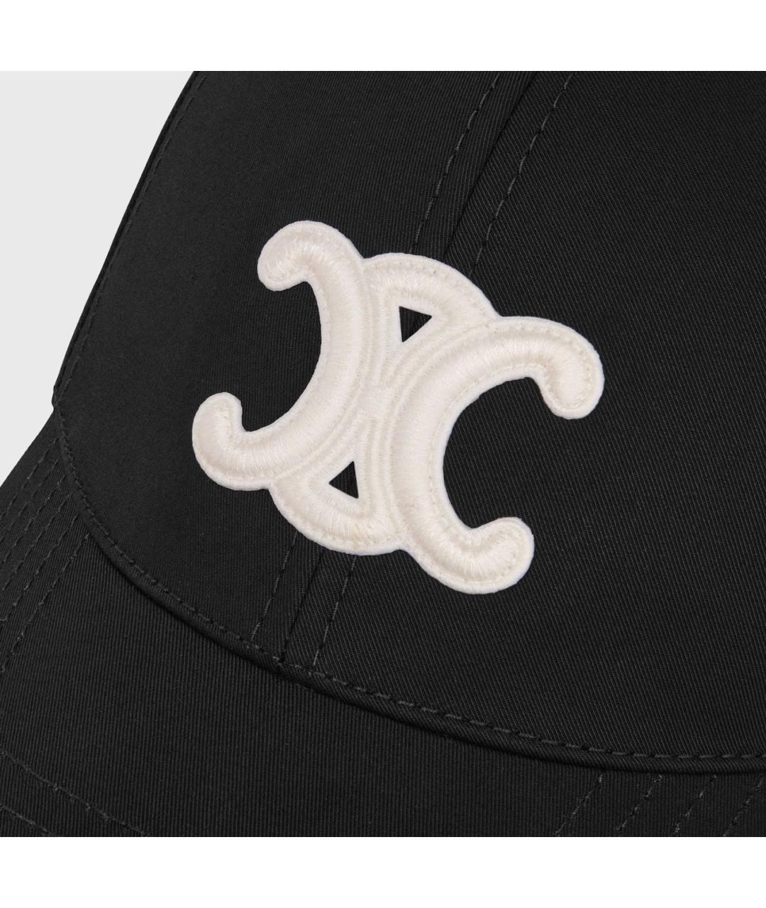 CELINE Черная хлопковая кепка, фото 4