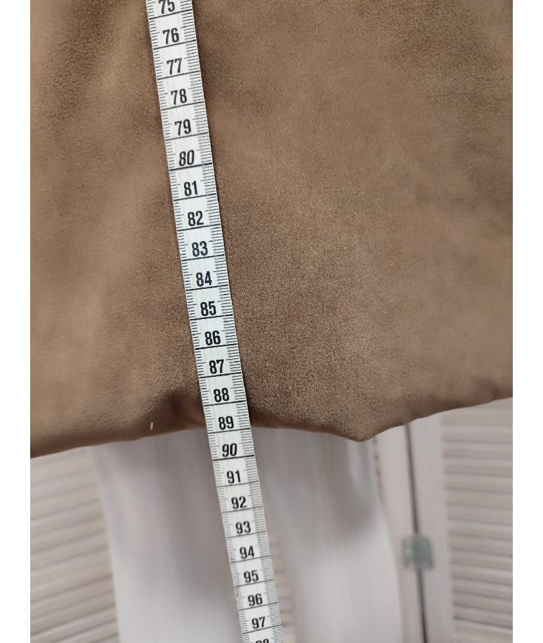 MAX MARA Коричневое полиэстеровое пальто, фото 7