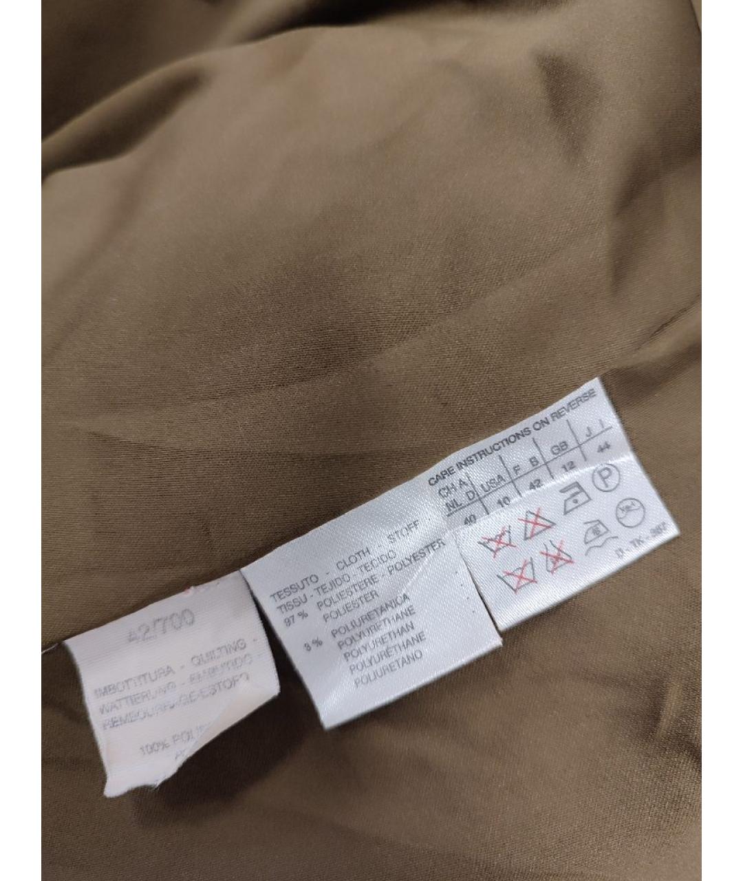 MAX MARA Коричневое полиэстеровое пальто, фото 6