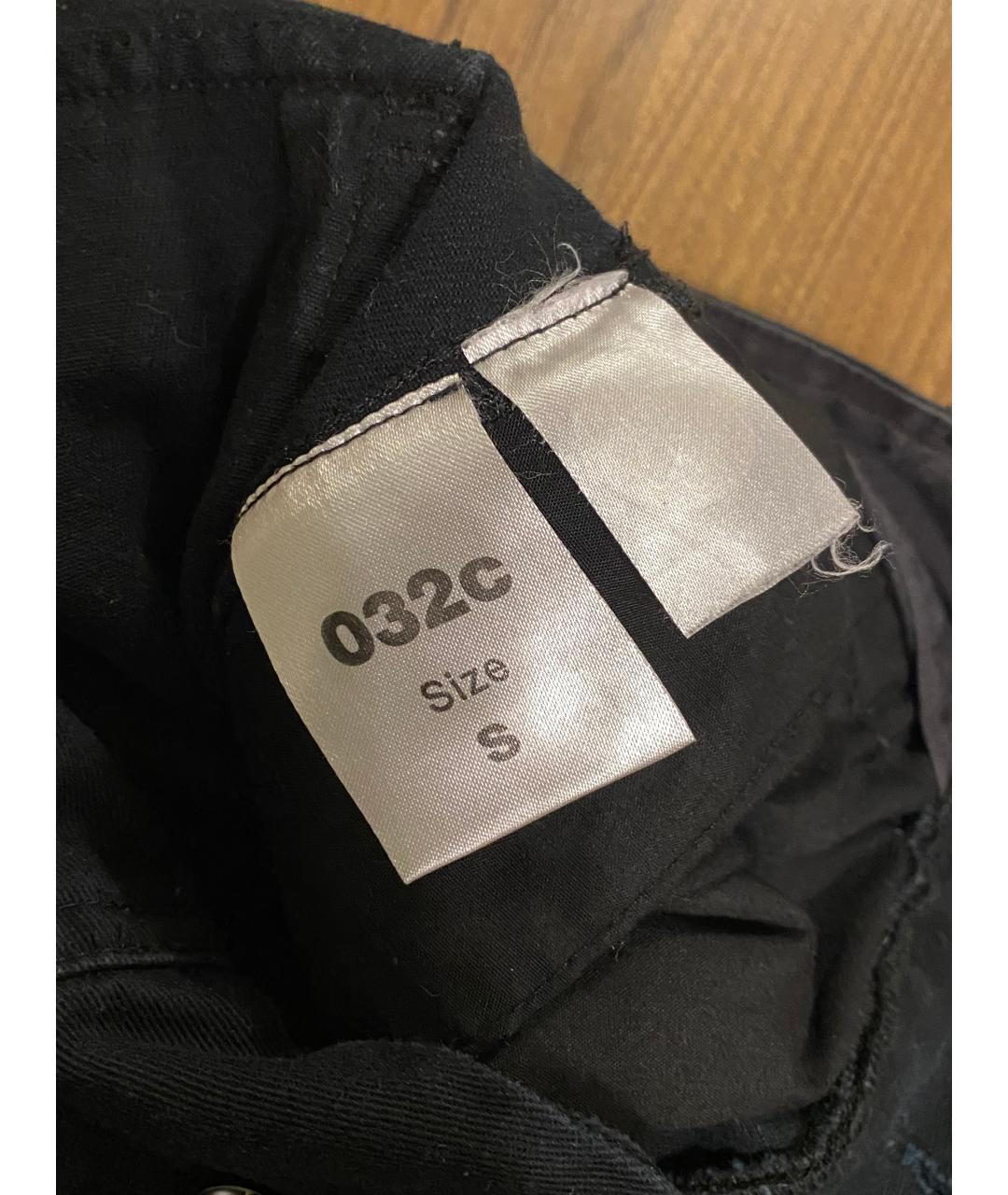 032C Черные хлопковые повседневные брюки, фото 7