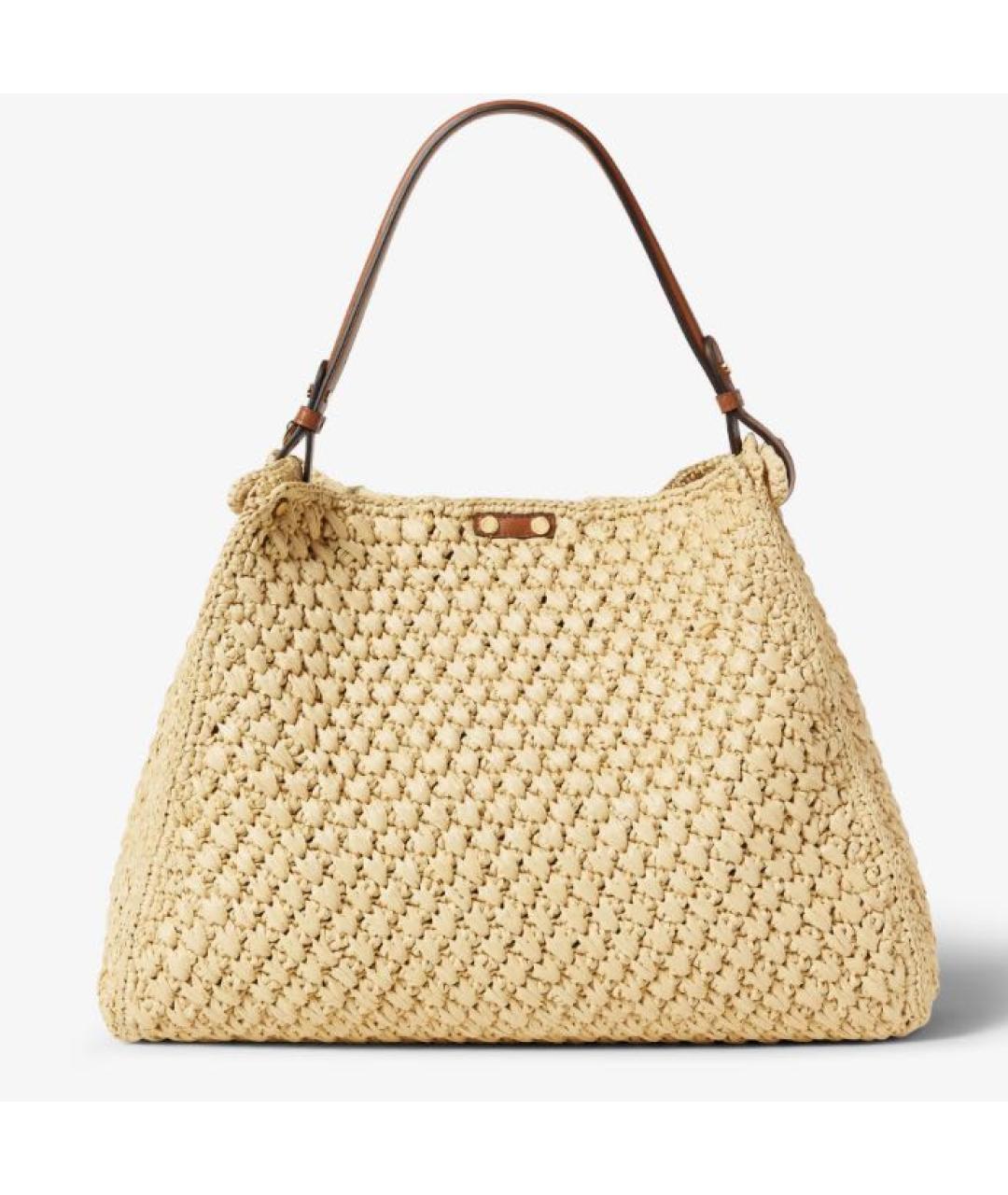 FENDI Бежевая пелетеная сумка через плечо, фото 2