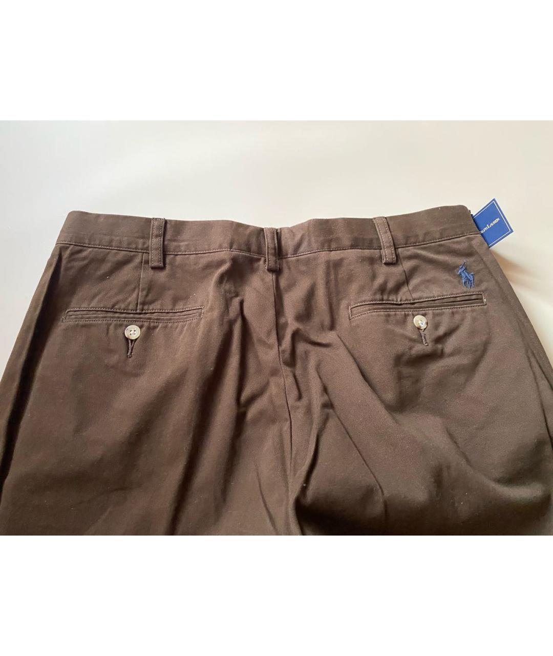 POLO RALPH LAUREN Коричневые хлопковые брюки чинос, фото 6