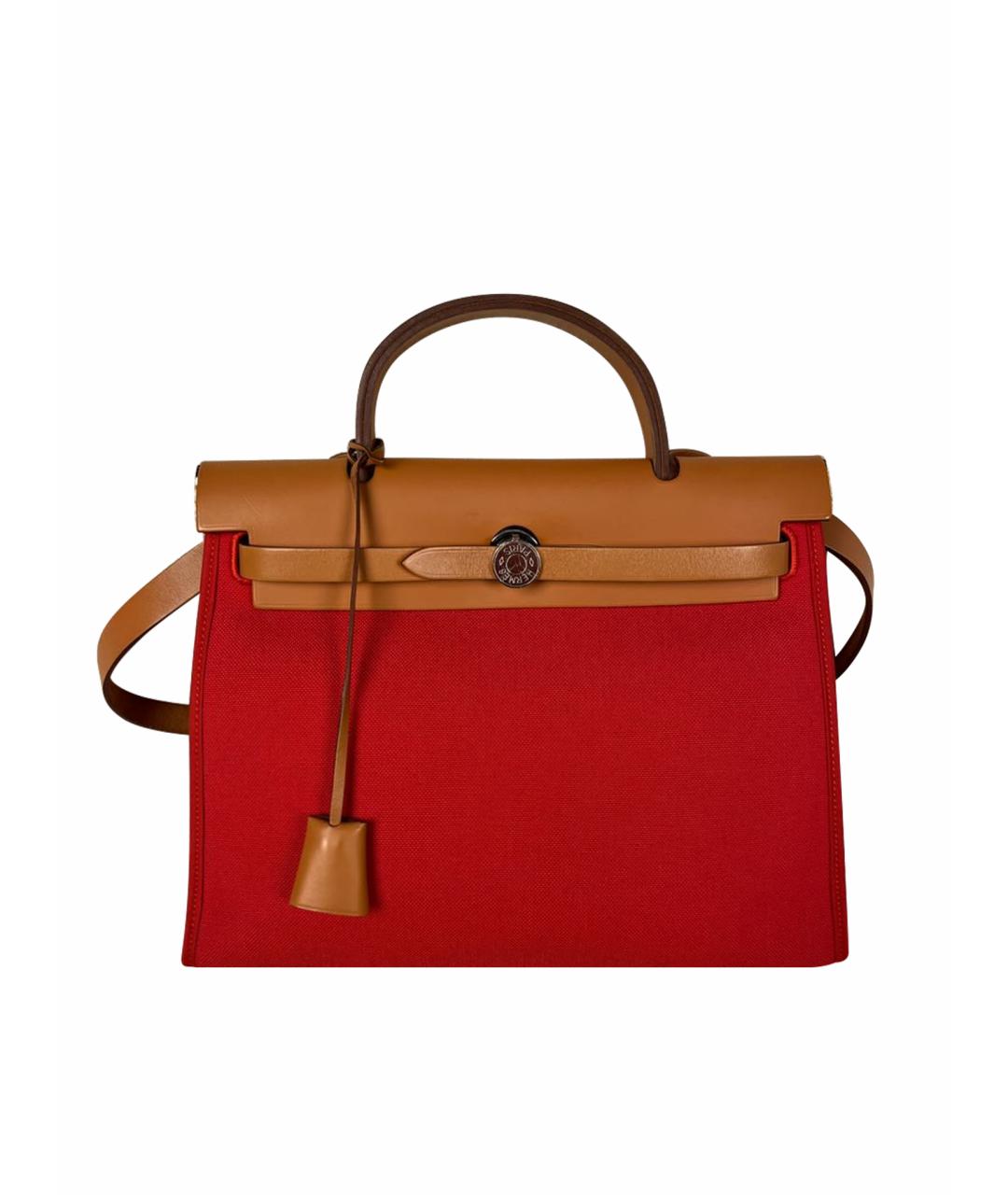 HERMES Красная кожаная сумка через плечо, фото 1