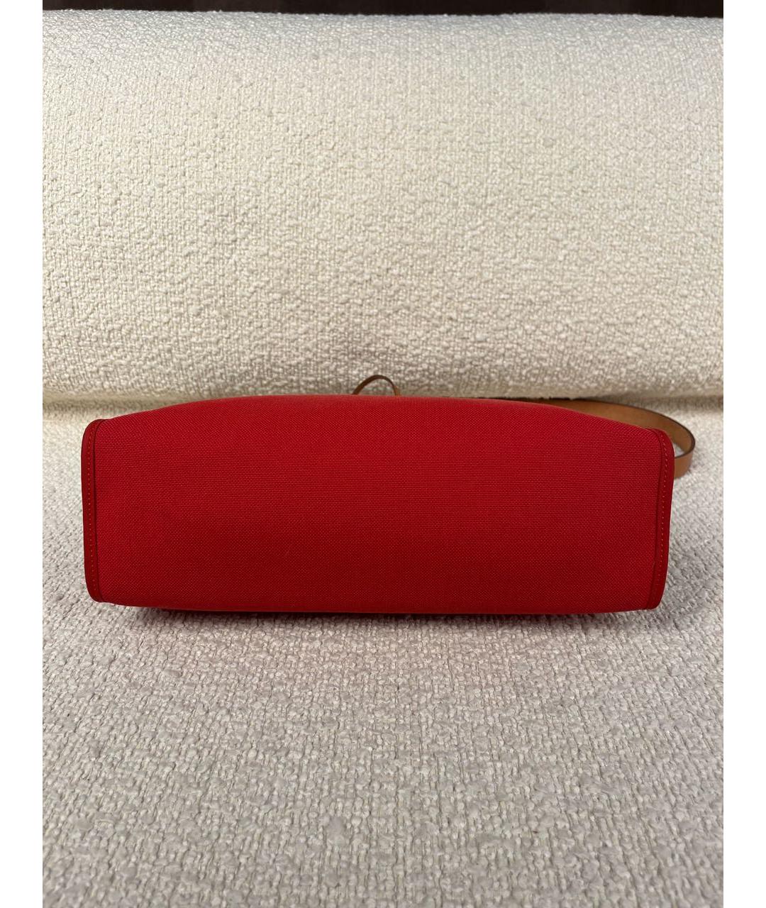 HERMES Красная кожаная сумка через плечо, фото 7