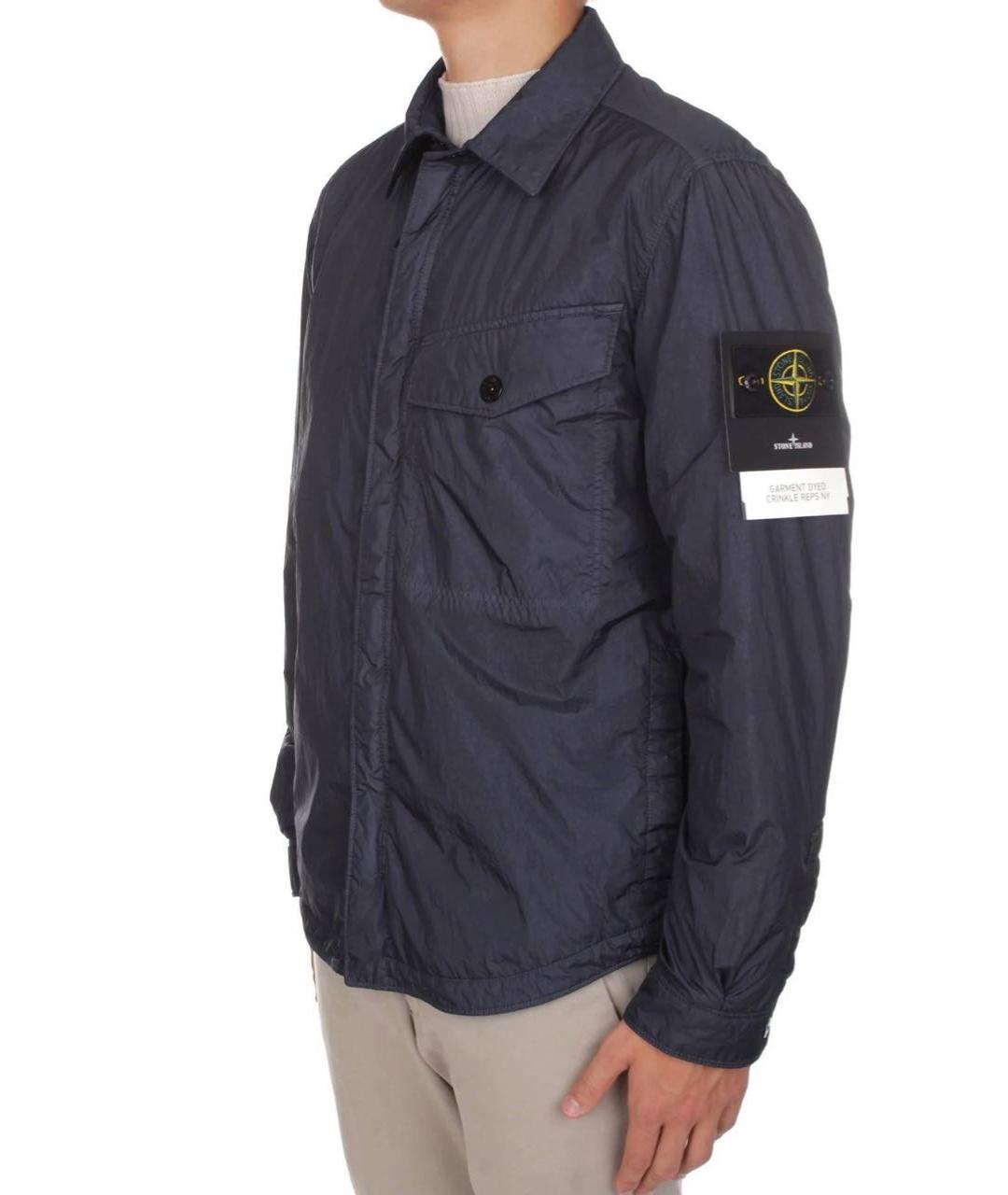 STONE ISLAND Темно-синяя полиамидовая куртка, фото 4