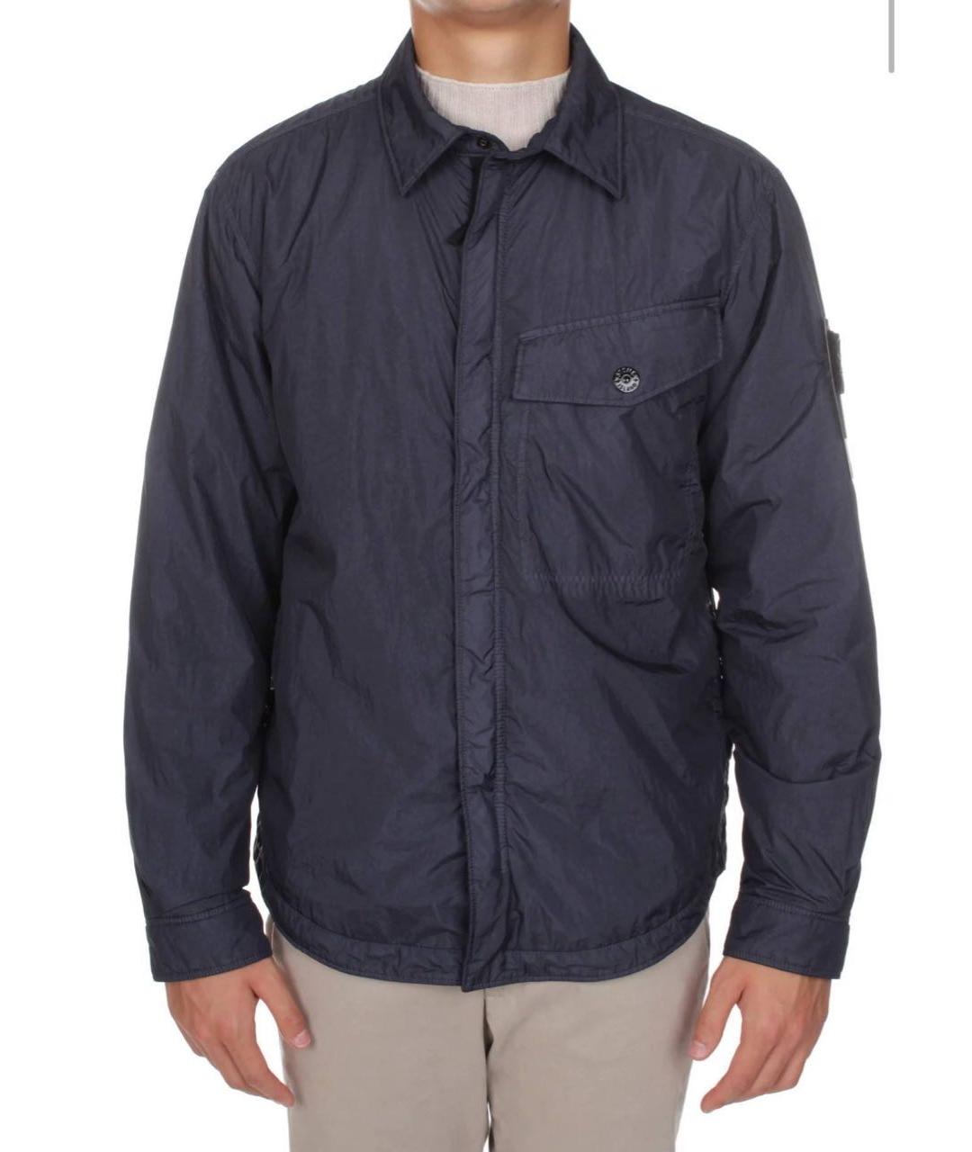 STONE ISLAND Темно-синяя полиамидовая куртка, фото 3