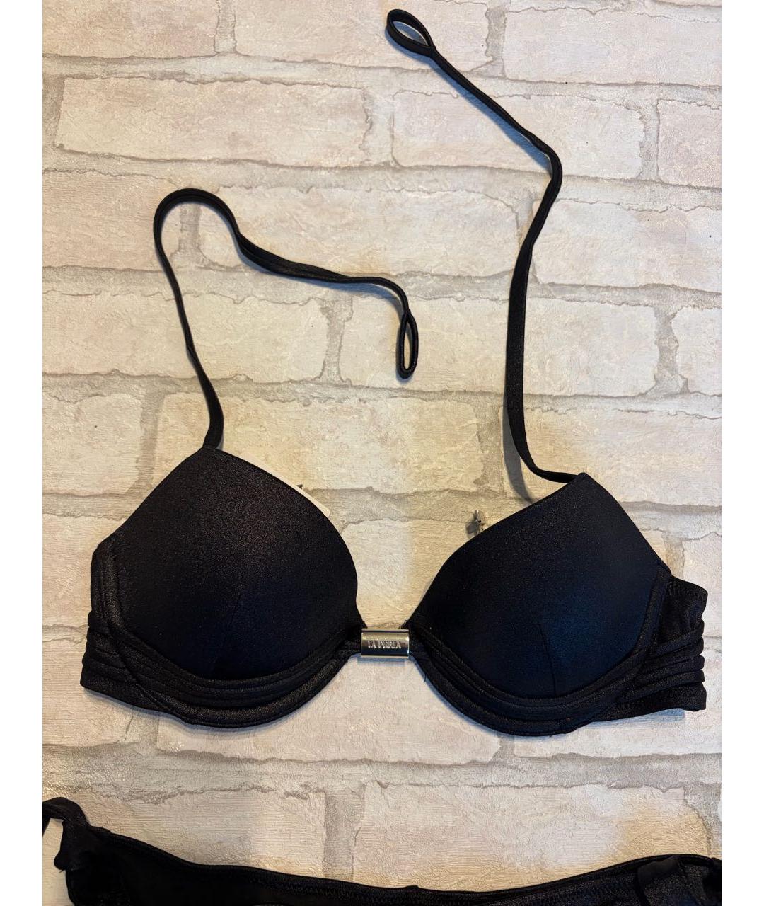 LA PERLA Черный полиамидовый купальник, фото 4