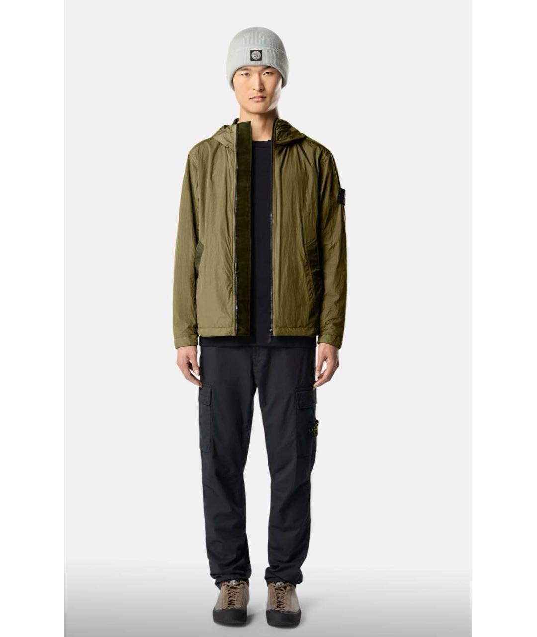 STONE ISLAND Хаки полиамидовая куртка, фото 5