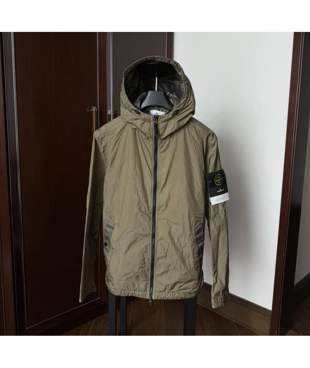 STONE ISLAND Хаки полиамидовая куртка, фото 4