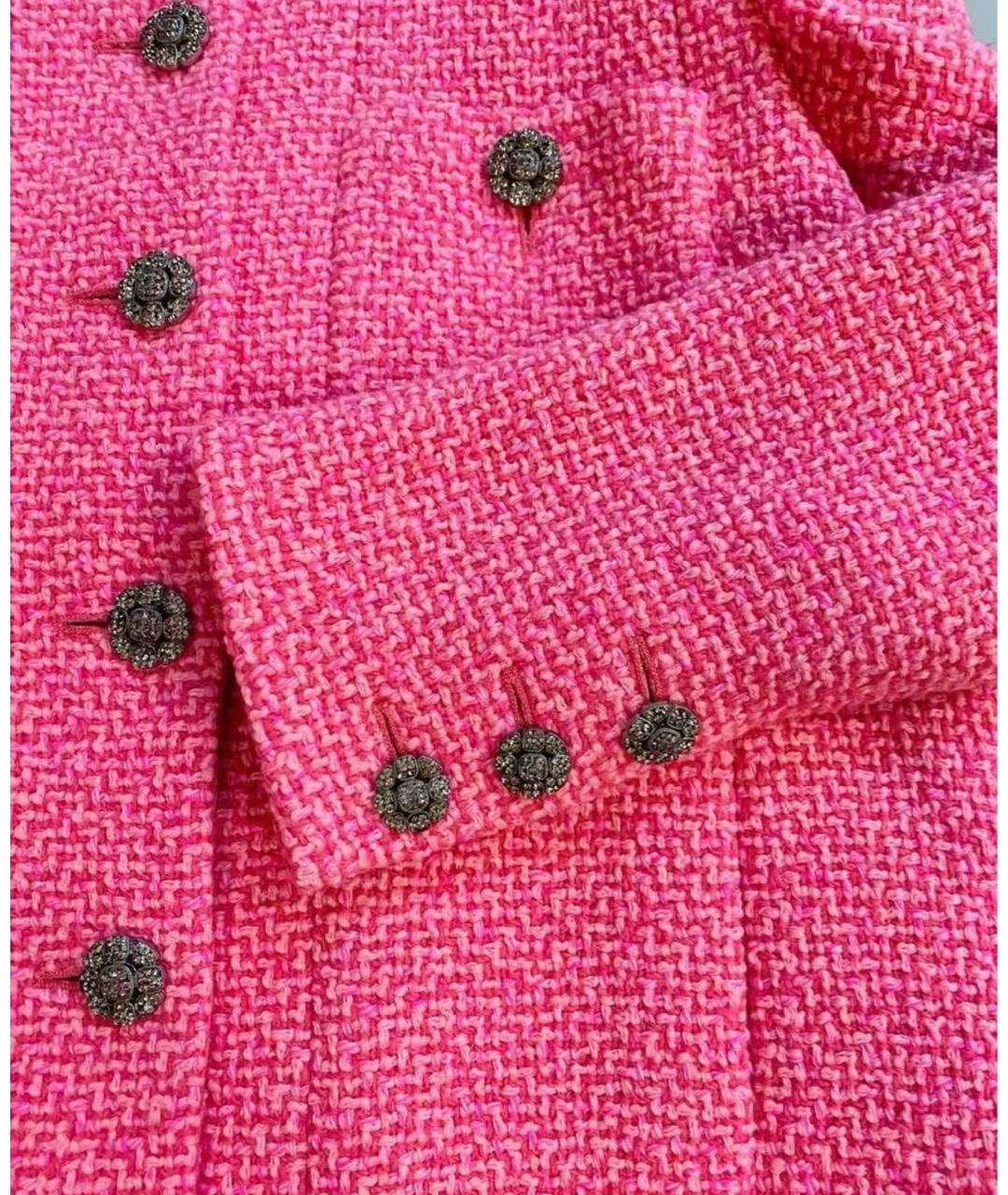 CHANEL Фуксия твидовый жакет/пиджак, фото 5