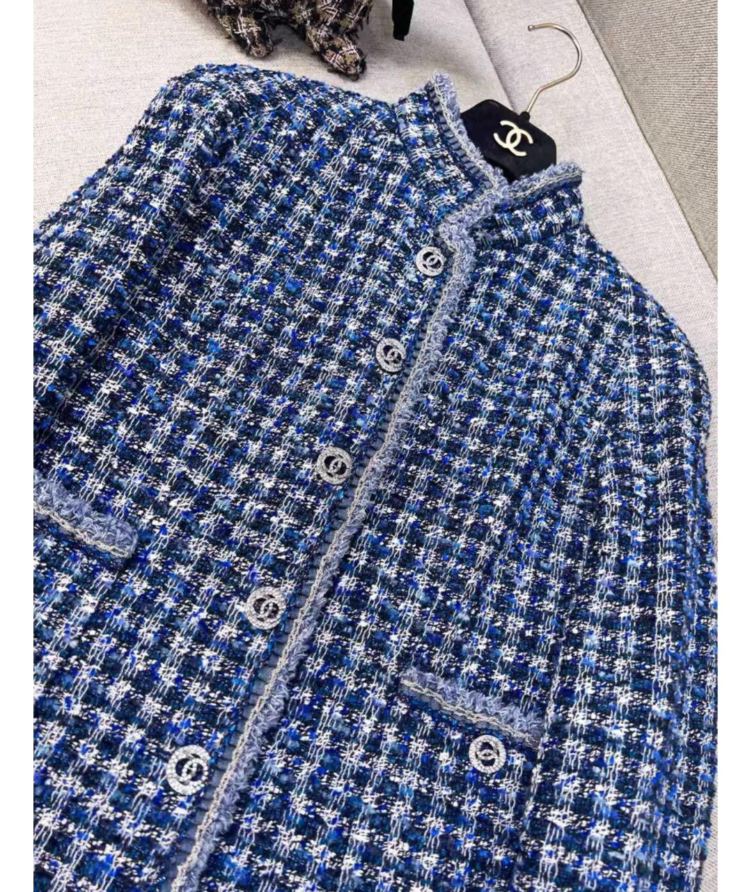 CHANEL Твидовый жакет/пиджак, фото 4