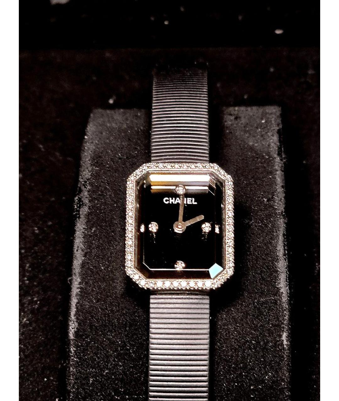 CHANEL Черные часы из белого золота, фото 5