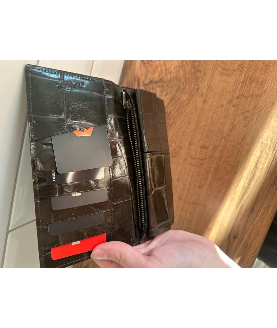 JEAN PAUL GAULTIER Коричневый кожаный кошелек, фото 6