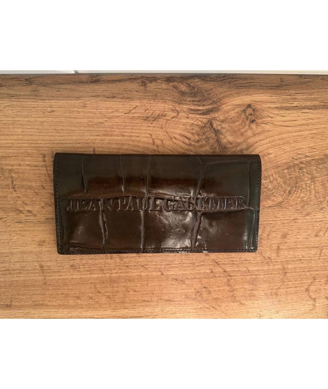 JEAN PAUL GAULTIER Коричневый кожаный кошелек, фото 8