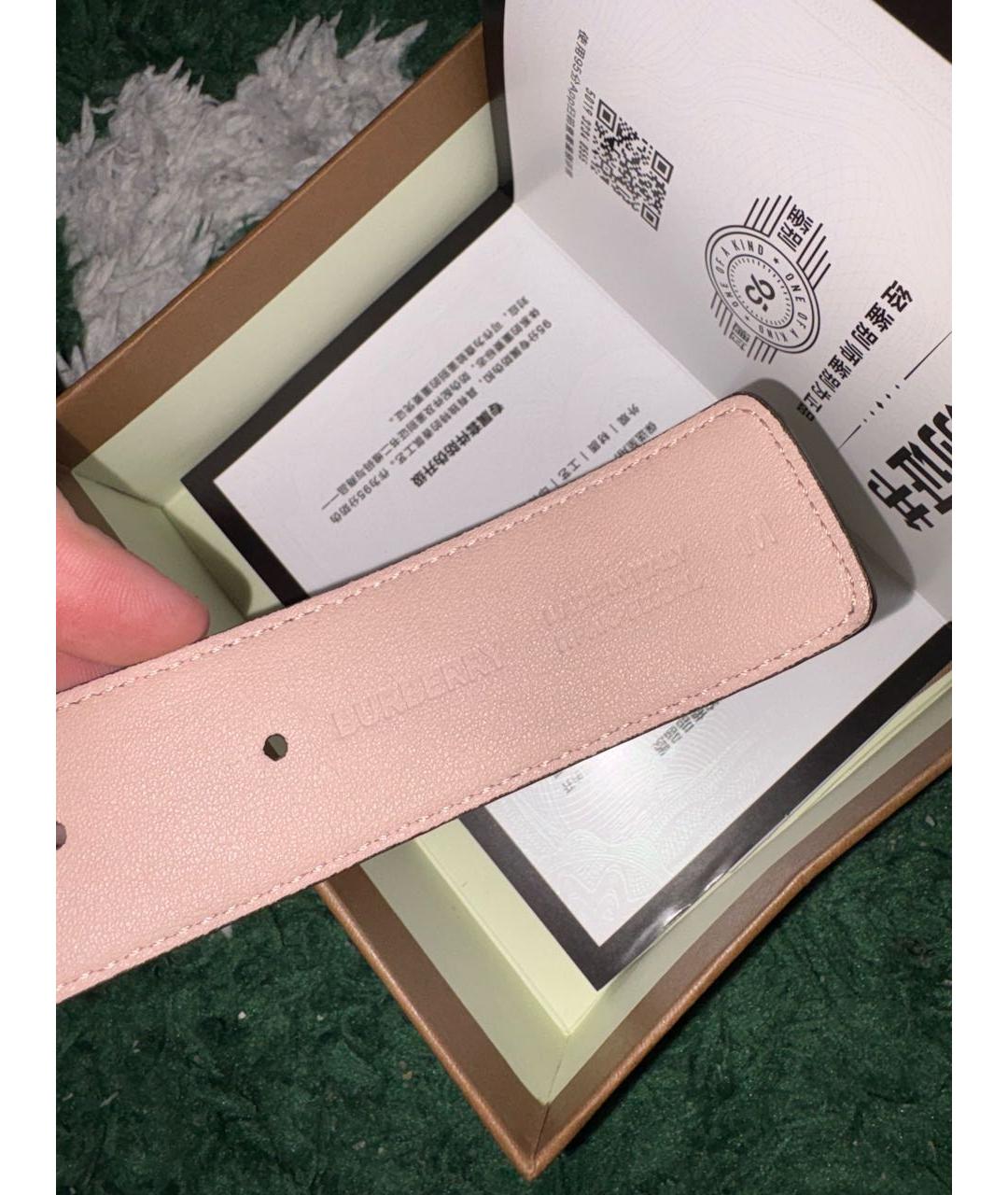 BURBERRY Коричневый кожаный ремень, фото 3