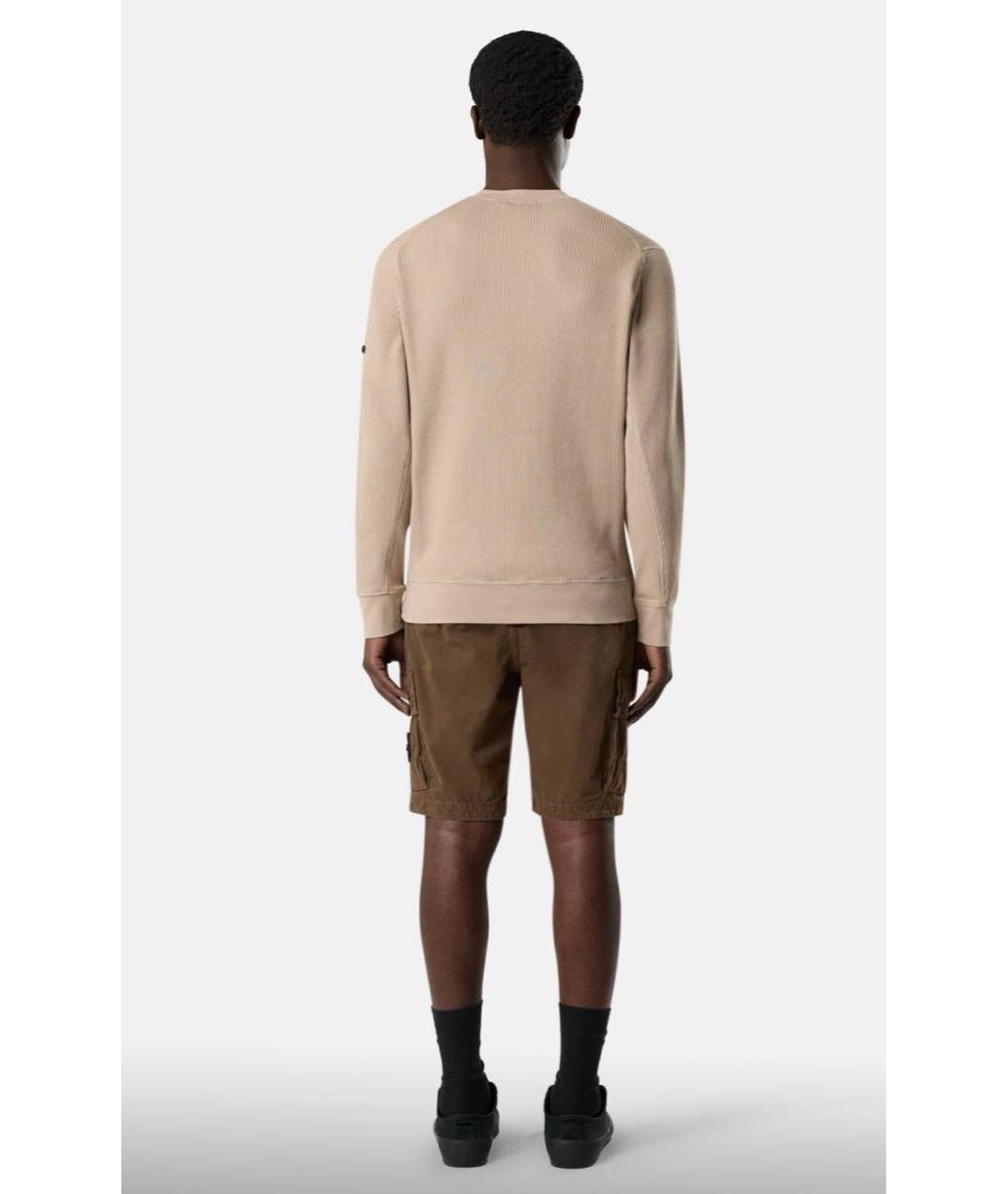 STONE ISLAND Коричневые хлопковые шорты, фото 2