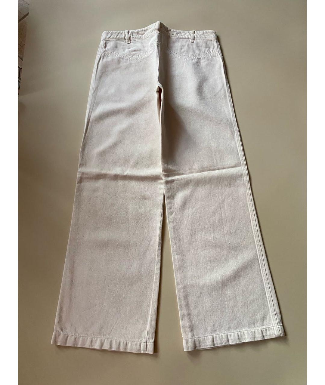 SPORT MAX CODE Бежевые хлопко-леновые прямые джинсы, фото 2