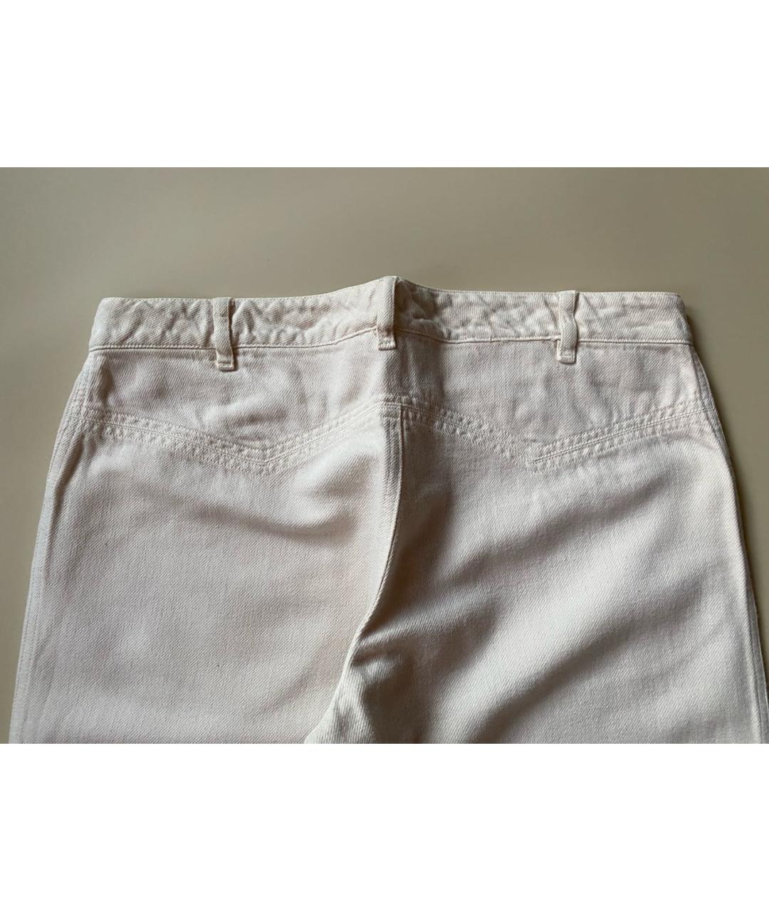 SPORT MAX CODE Бежевые хлопко-леновые прямые джинсы, фото 6