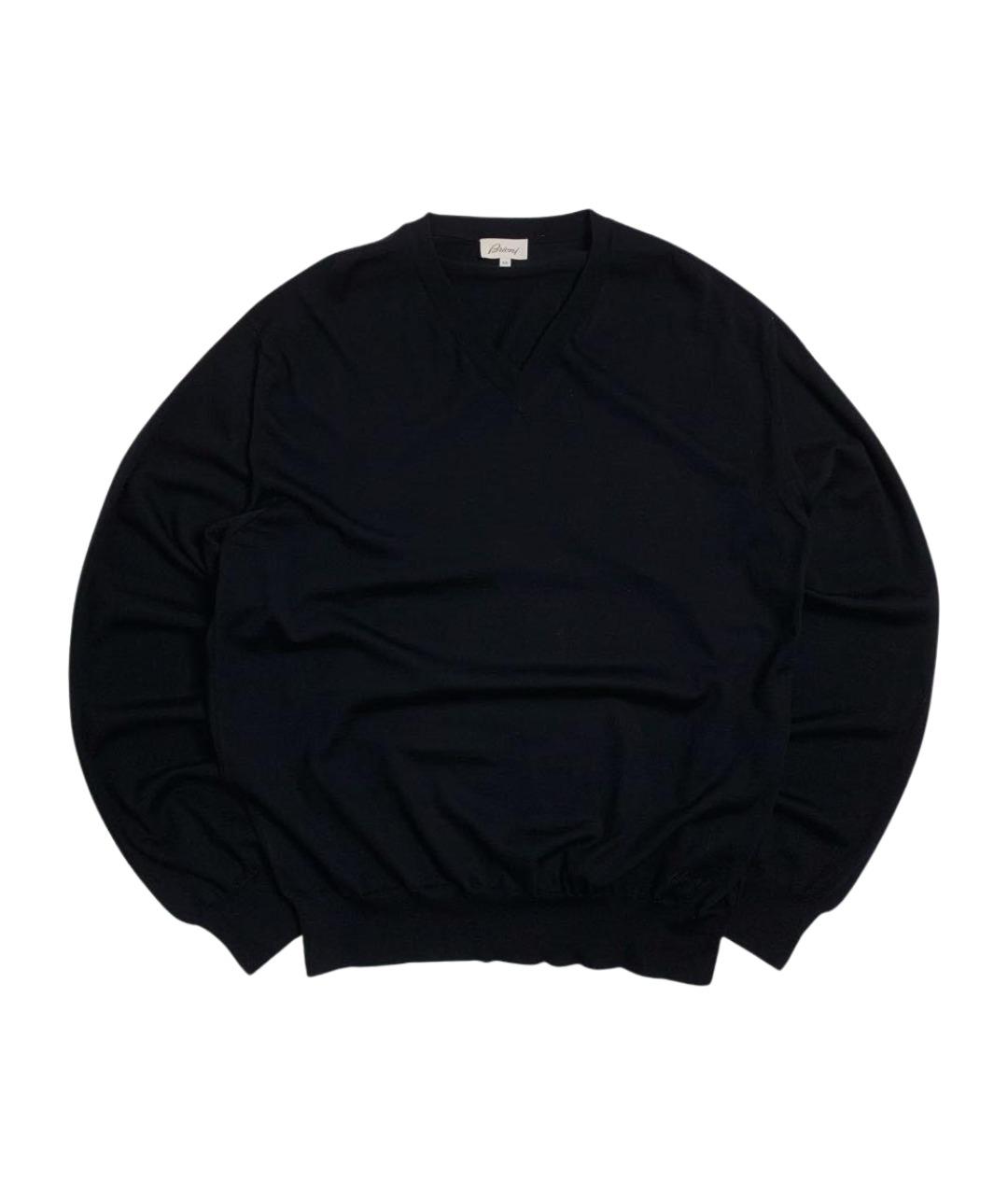 BRIONI Черный шерстяной джемпер / свитер, фото 1