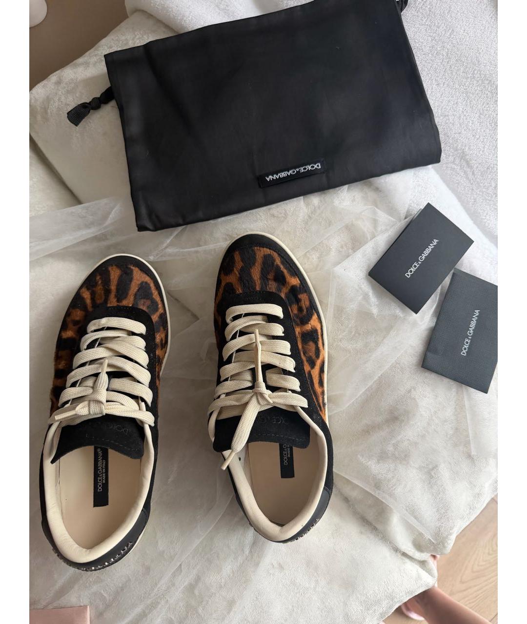 DOLCE&GABBANA Кожаные кеды, фото 3