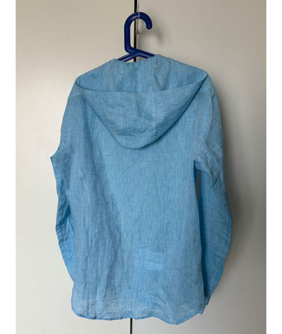 KITON Голубая льняная кэжуал рубашка, фото 2