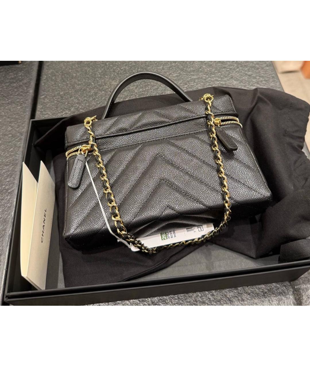 CHANEL Черная кожаная сумка через плечо, фото 4