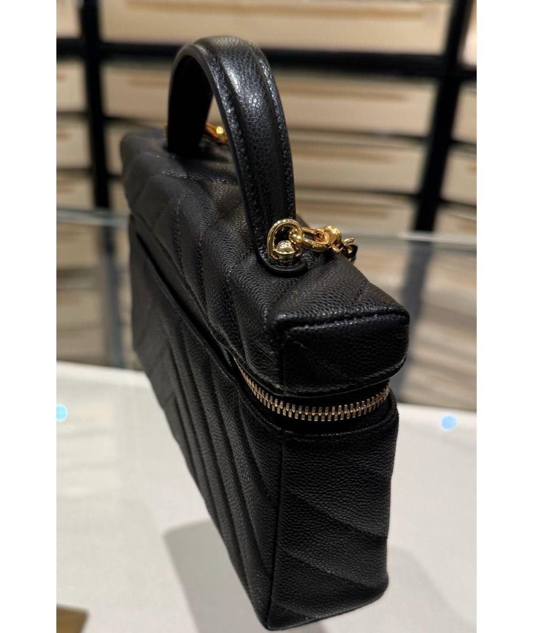 CHANEL Черная кожаная сумка через плечо, фото 3