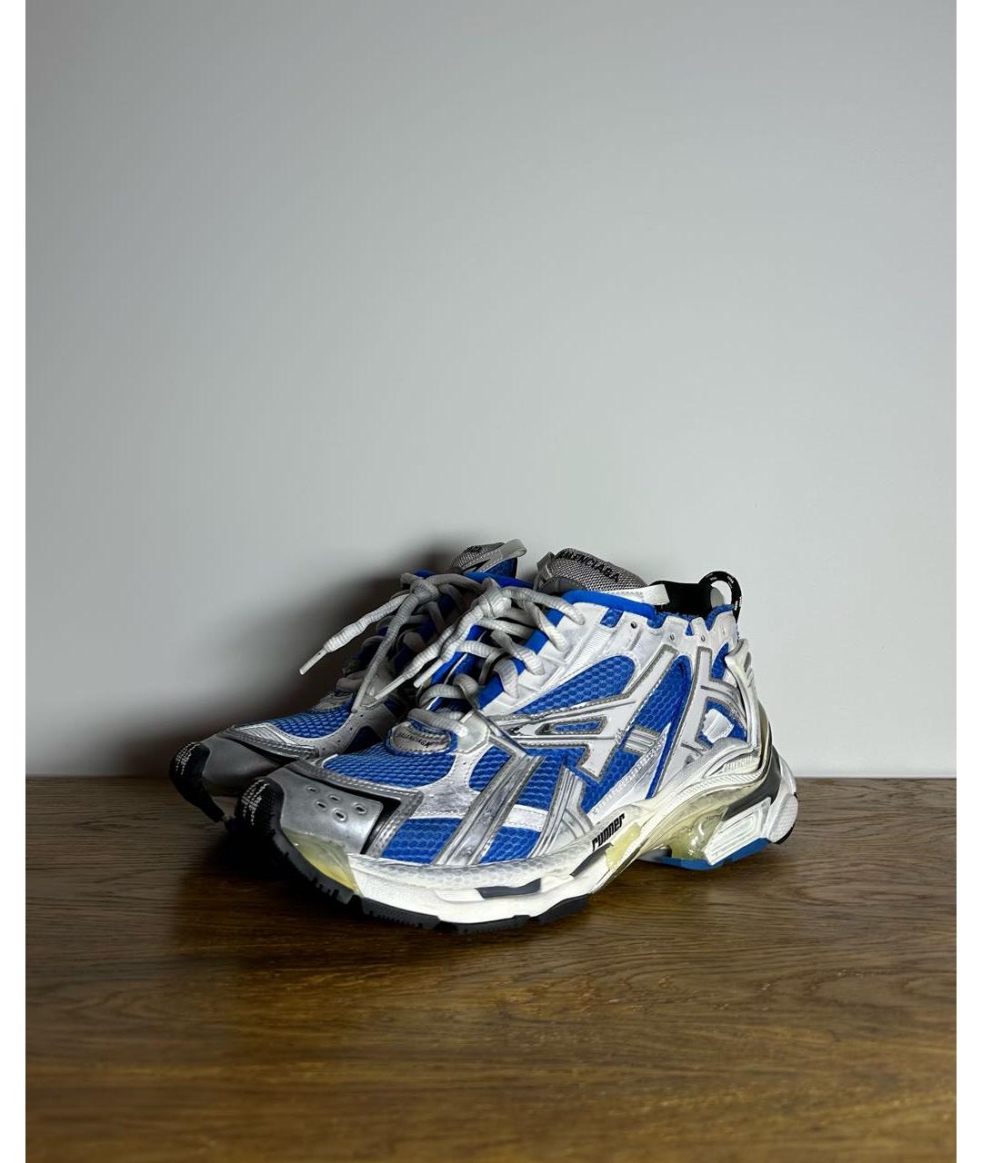 BALENCIAGA Синие низкие кроссовки / кеды, фото 3