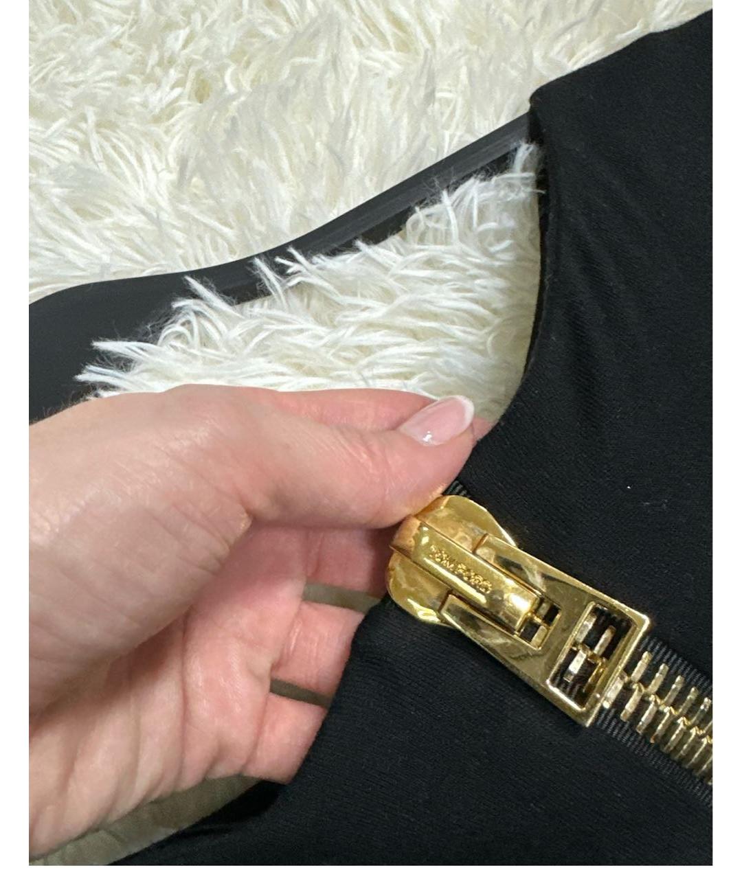 TOM FORD Черное вискозное коктейльное платье, фото 5