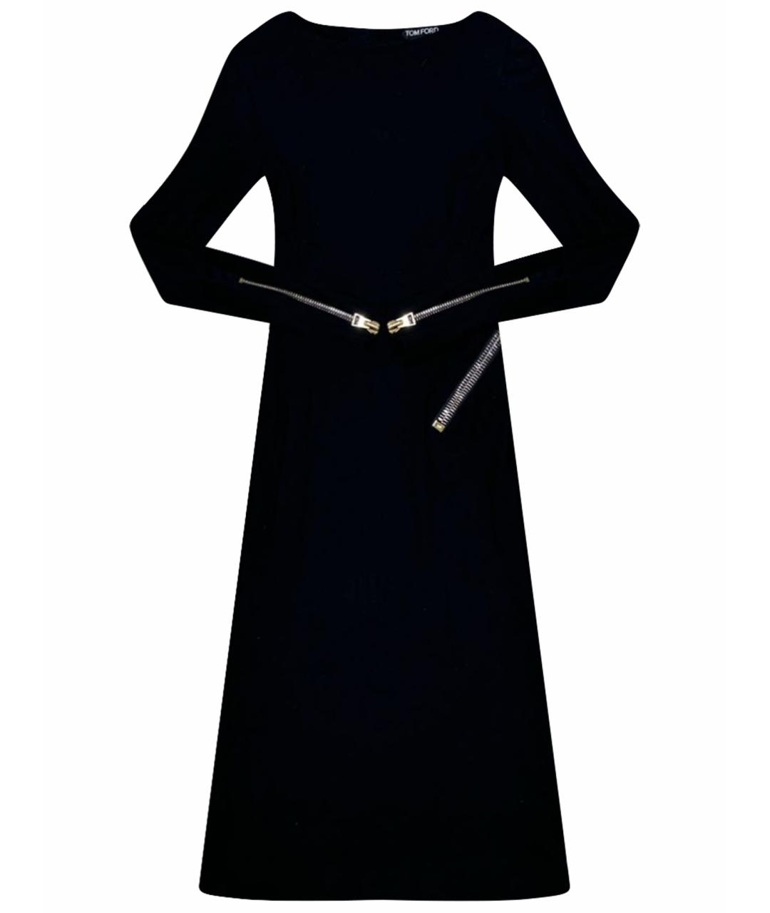 TOM FORD Черное вискозное коктейльное платье, фото 1