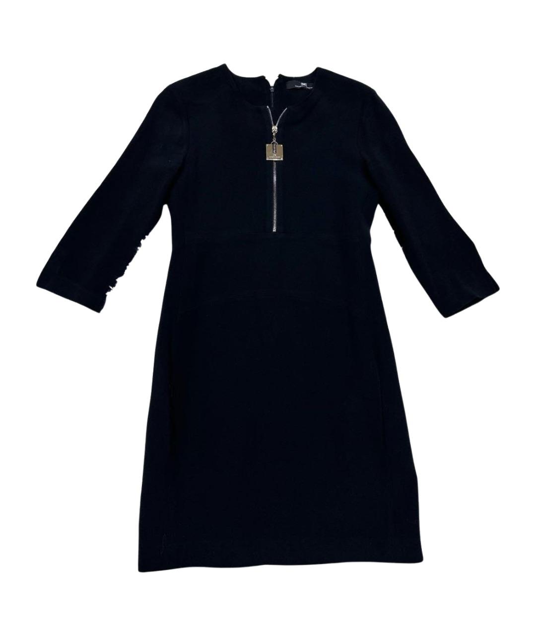 ELISABETTA FRANCHI Черное вискозное коктейльное платье, фото 1