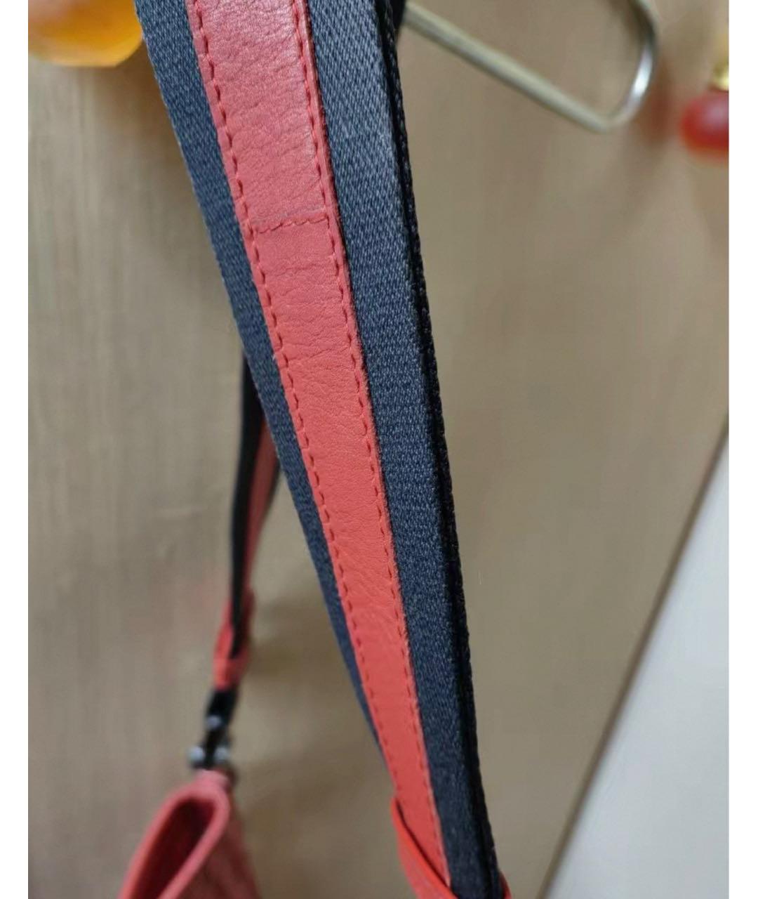 BOTTEGA VENETA Красная кожаная сумка на плечо, фото 4