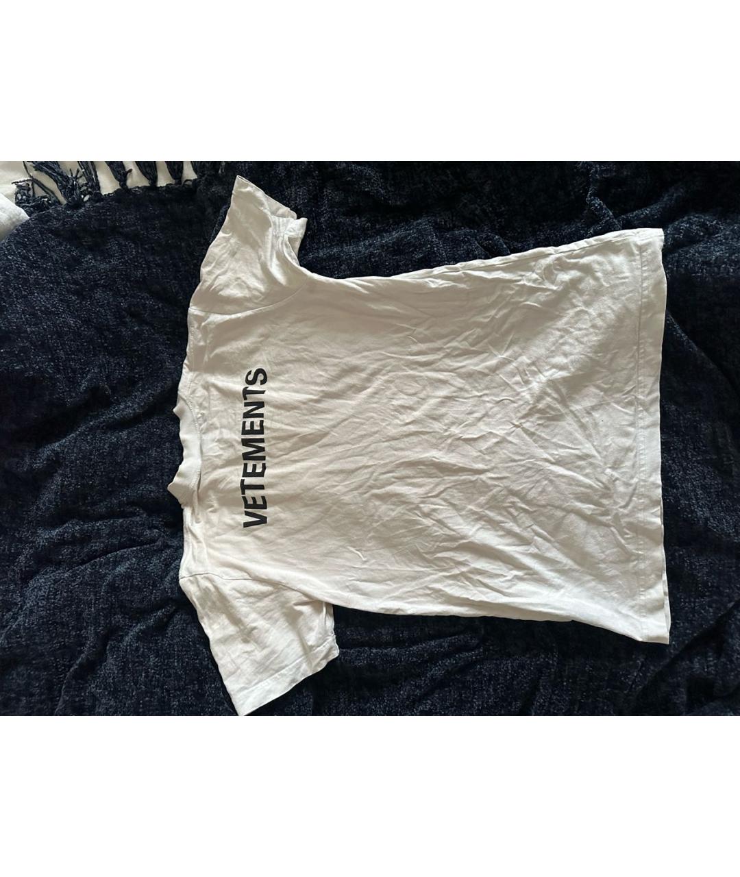 VETEMENTS Белая хлопковая футболка, фото 2