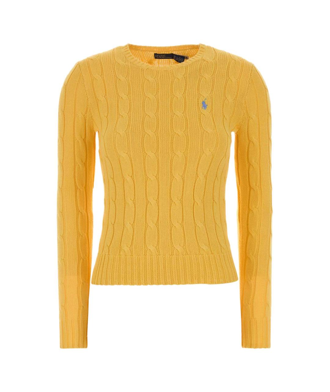 POLO RALPH LAUREN Желтый хлопковый джемпер / свитер, фото 1