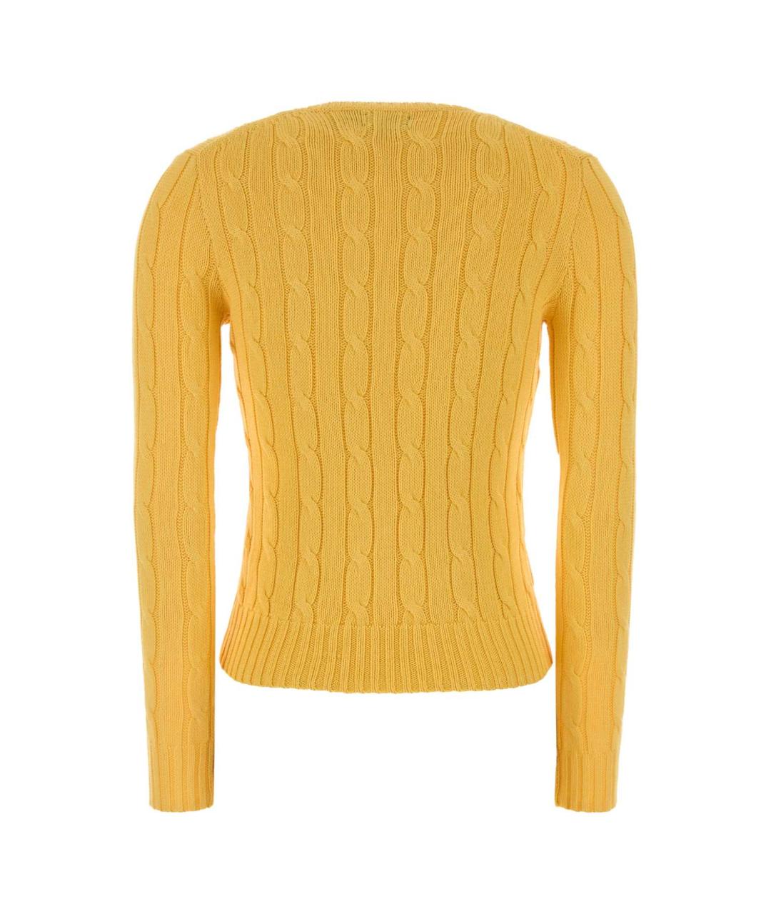 POLO RALPH LAUREN Желтый хлопковый джемпер / свитер, фото 2