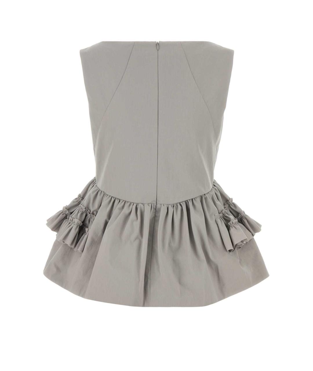 DRIES VAN NOTEN Серая хлопковая футболка, фото 2