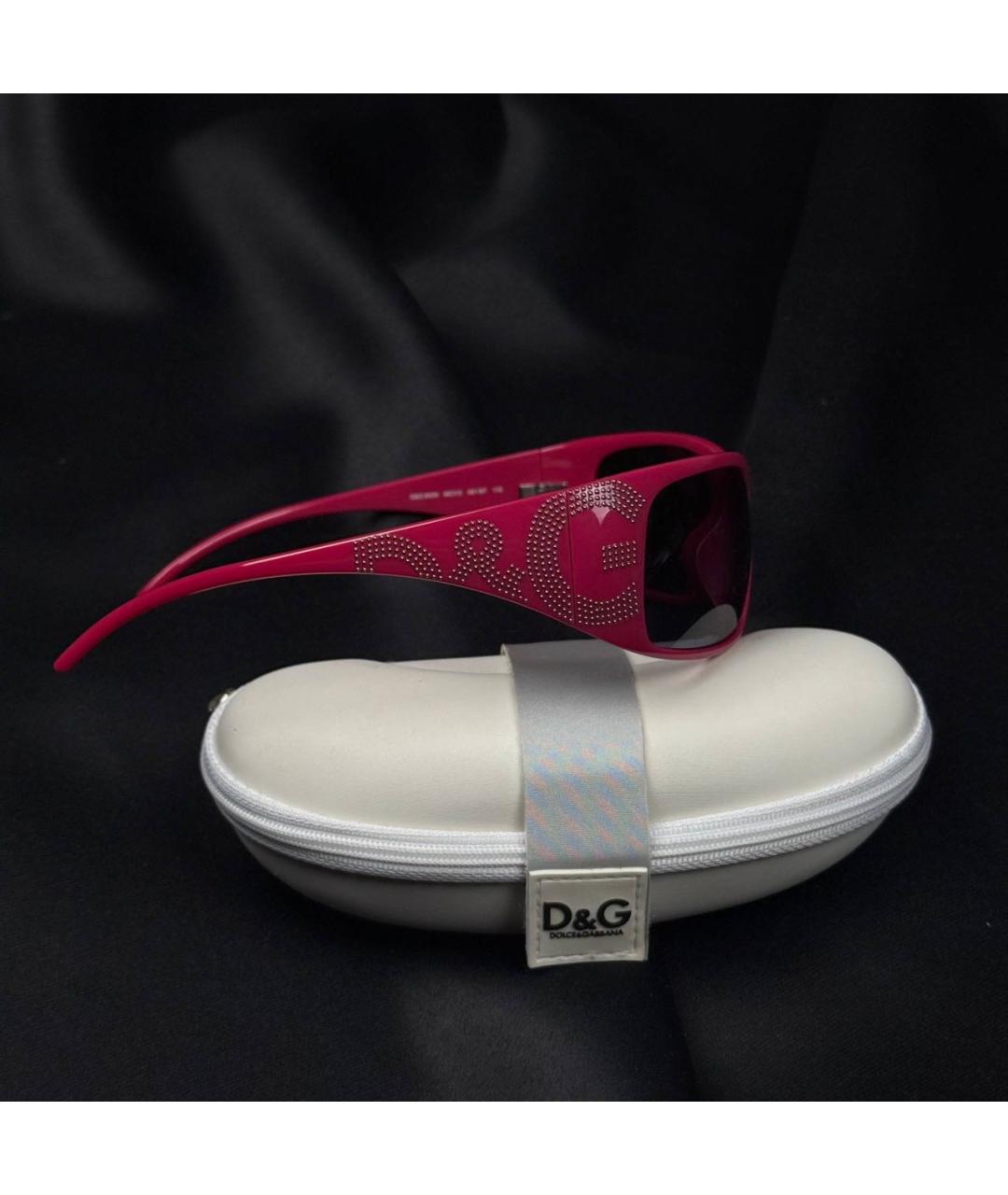DOLCE&GABBANA Красные пластиковые солнцезащитные очки, фото 3